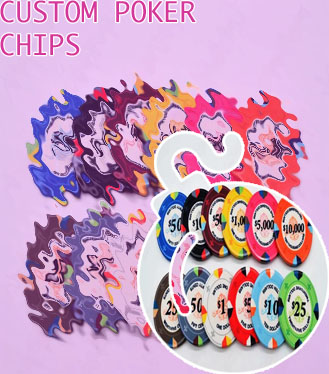 Custom printed poker chips
