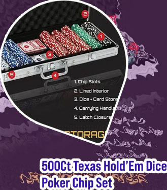 Fat cat clay poker chip set