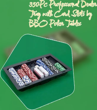 Poker table with dealer tray